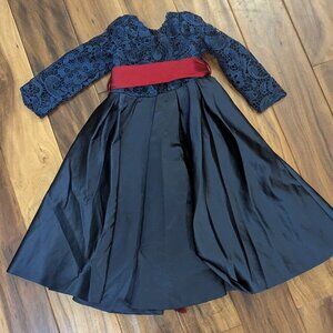 Navy flower girl dress